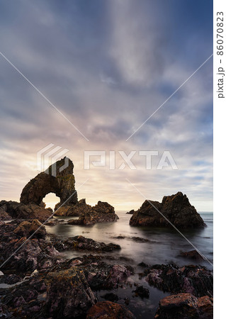 sea arch located at Crohy Head on the north west coast of Ireland in County Donegal. 86070823