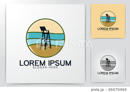 bench safeguard beach logo Ideas. Inspiration logo design. Template Vector Illustration. Isolated On White Background bench safeguard beach logo Ideas. Inspiration logo design. Template Vector Illustration. Isolated On White Background 86070960