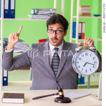 Young handsome lawyer working in the office Young handsome lawyer working in the office 86071250