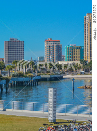 The New St. Pete Pier on Tampa Bay in St. Petersburg, Florida 86072579