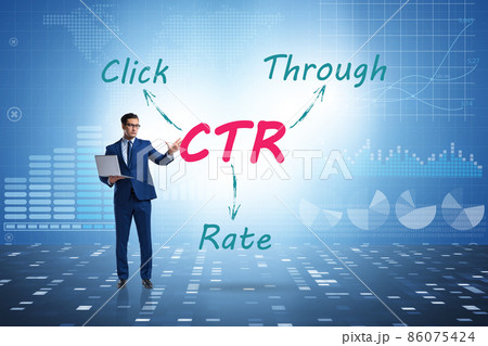 CTR click through rate concept with business people 86075424