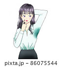 脇汗に悩む女性 86075544