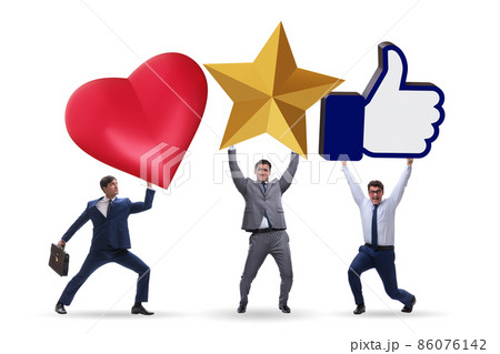 Businessman in social engagement concept Businessman in social engagement concept 86076142