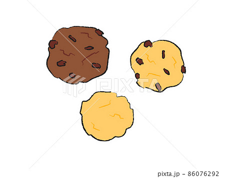 ドロップクッキーの手描き風イラストのイラスト素材