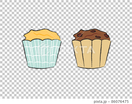 Muffin hand-drawn style illustration 86076475