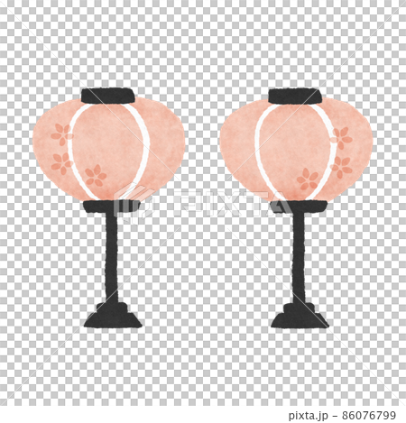 Bonbori hand-drawn illustration material 86076799