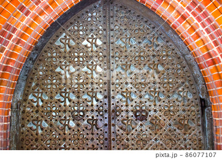 Entrance of St. Anne's Church in Vilnius at Lithuania Entrance of St. Anne's Church in Vilnius at Lithuania 86077107