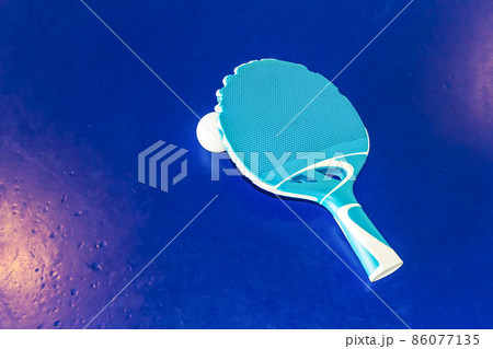 The mini table tennis court at cruise liner or cruise ship 86077135