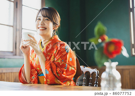 着物　カフェ　 86077752