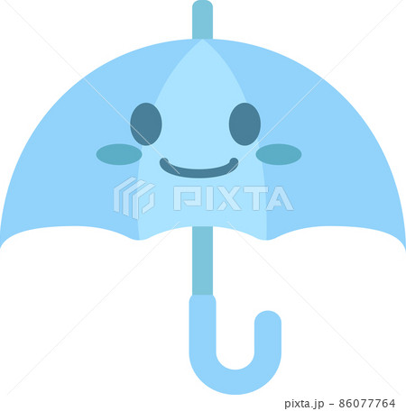 傘キャラクターの可愛いイラストのイラスト素材