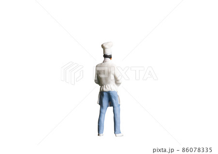 Miniature people Chef isolated on white background 86078335