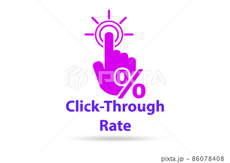 CTR click through rate concept illustration 86078408