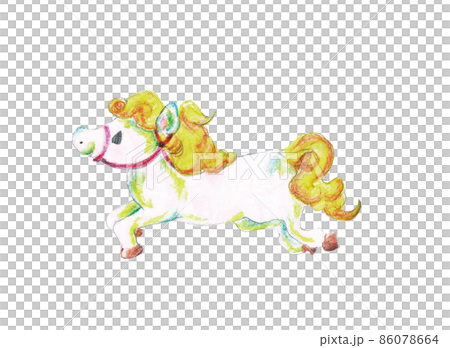 Cute hand-painted horse 86078664