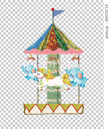 Cute dream merry-go-round - Stock Illustration [86078718] - PIXTA
