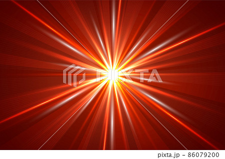 赤い放射状背景　Radial abstract ray background 86079200