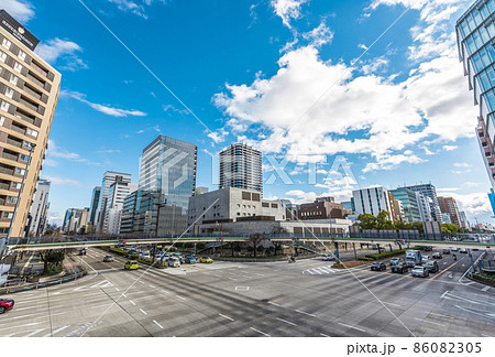《愛知県》名古屋都市風景　中区丸の内　日銀前交差点 86082305