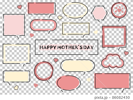 母の日　吹き出し　セット 86082430