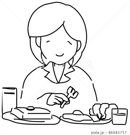 healthy breakfast clipart black and white