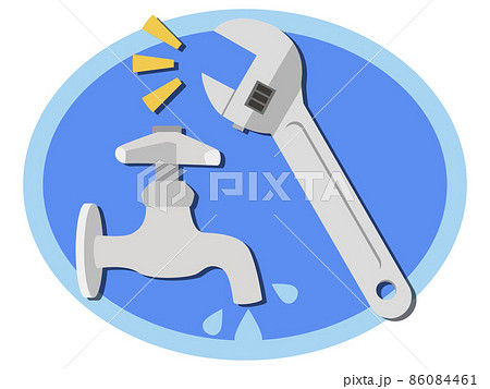 水道工事のイメージイラストのイラスト素材