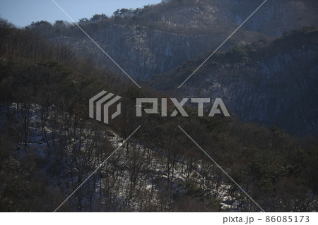 積雪 風景 屋外 86085173