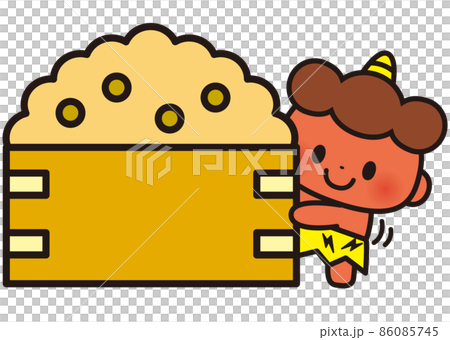 Fun Setsubun Cute demons, beans and sho 86085745