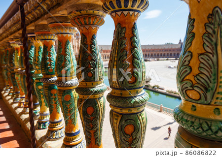 Spain Square, Plaza de Espana, is a square in the Maria Luisa Park, in Seville 86086822