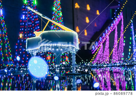 那須野が原ハーモニーホール ピアノのイルミネーション 那須野が原ハーモニーホール ピアノのイルミネーション 86089778