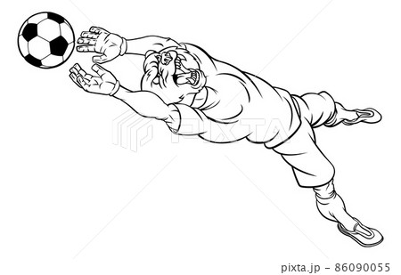 Bear Soccer Football Player Animal Sports Mascot 86090055