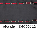 Satin fabric with an inserted satin ribbon. Fashion background. With space for design, text place. 86090112