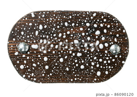 Old wooden board with drops of white paint. Isolated Old wooden board with drops of white paint. Isolated 86090120