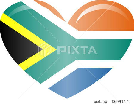 National flag of South Africa in official colors and proportions Icons 86091479