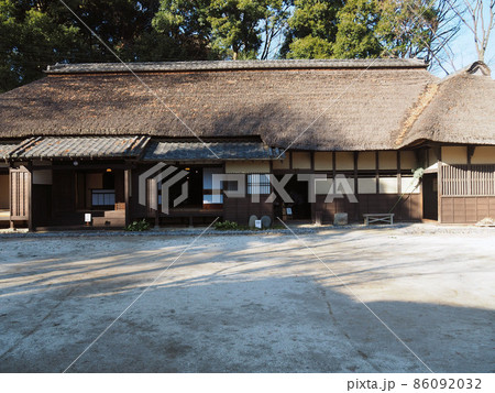 旧坂東家住宅、茅葺屋根の平屋の古民家【埼玉県さいたま市】 86092032