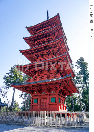 五重塔 身延山久遠寺（山梨県身延町）の写真素材 [86092513] - PIXTA