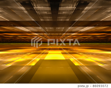 Simple golden background with perspective effect - abstract 3d illustration Simple golden background with perspective effect - abstract 3d illustration 86093072