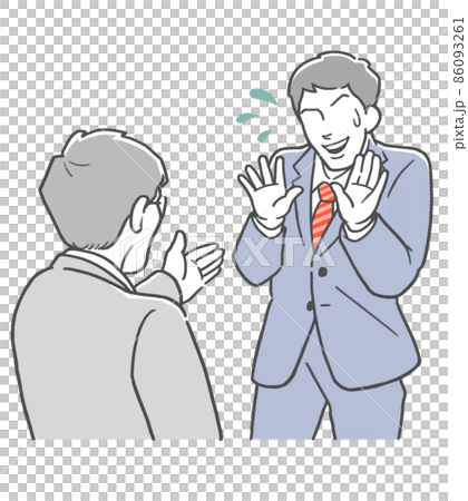 男性上司に追い詰められる男性社員 男性上司に追い詰められる男性社員 86093261