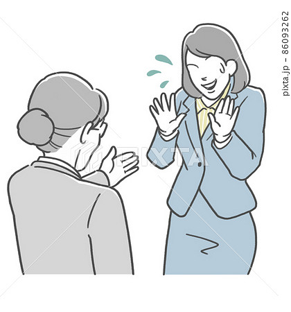 女性上司に追い詰められる女性社員 86093262