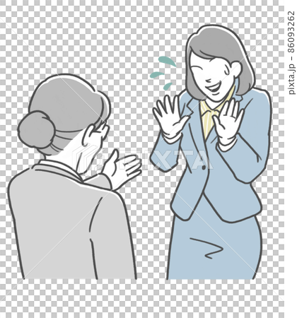 女性上司に追い詰められる女性社員 86093262