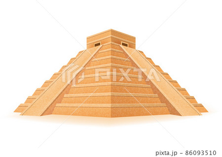 ancient mayan pyramid vector illustration 86093510