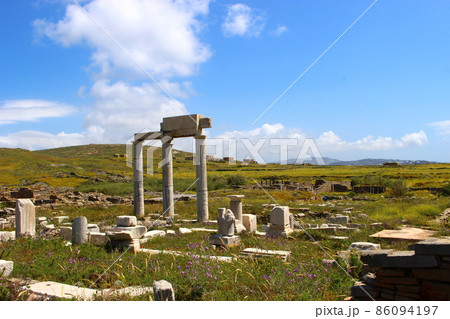 ギリシャ古代遺跡の島、デロス島 ギリシャ ギリシャ古代遺跡の島、デロス島 ギリシャ 86094197
