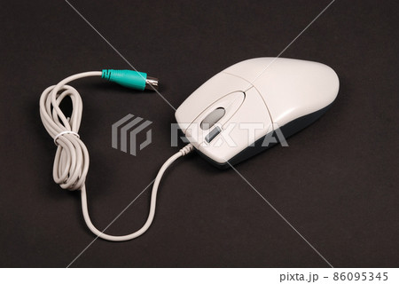 White computer optical mouse White computer optical mouse 86095345