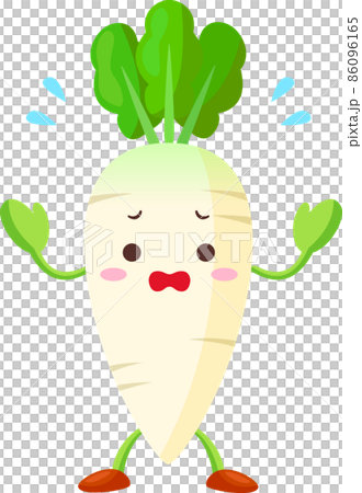 不耐煩的可愛蘿蔔的插圖 不耐煩的可愛蘿蔔的插圖 86096165