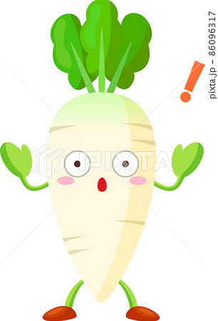 かわいい大根のイラスト 86096317
