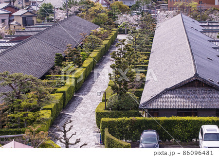 松阪観光スポット　桜と御番城屋敷　桜と松坂城跡(松阪)　春の三重県の観光地 86096481