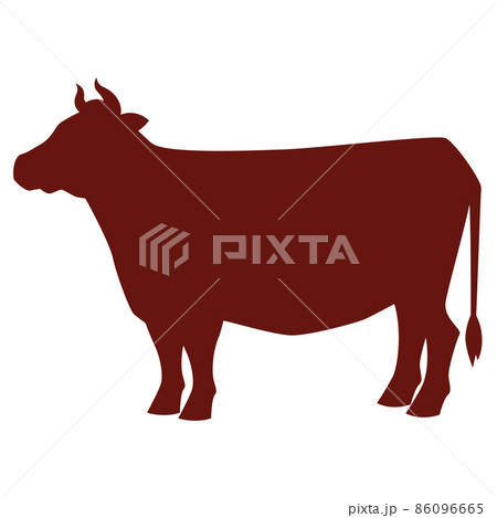 Cow silhouette illustration. Image for farm and agriculture. 86096665