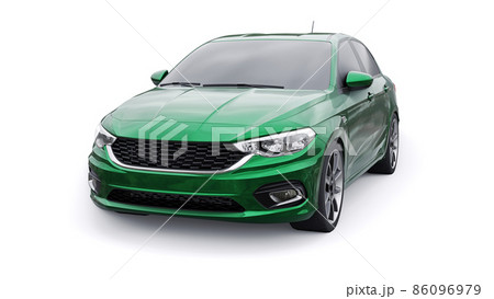 Compact Sports car Family Sedan 3d illustration. Compact Sports car Family Sedan 3d illustration. 86096979