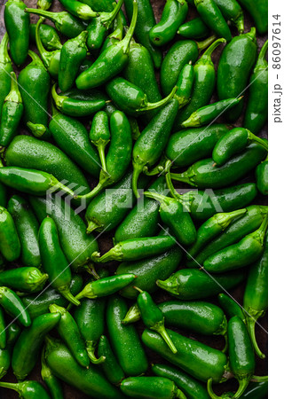 Background with Green Peppers. Background with Green Peppers. 86097614