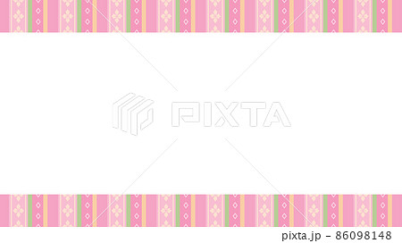 ひな祭りをイメージしたラインのフレーム_16:9 86098148