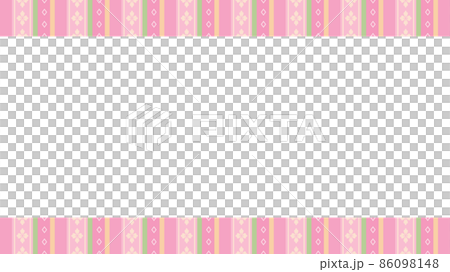 ひな祭りをイメージしたラインのフレーム_16:9 86098148