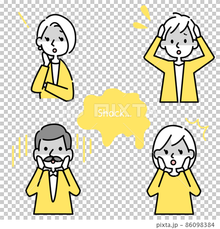 Shocked person icon Simple touch vector illustration 86098384