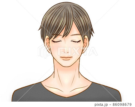目を閉じる大人の男性のイラスト素材のイラスト素材 目を閉じる大人の男性のイラスト素材のイラスト素材